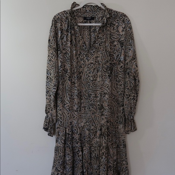OPT Paisley Print Tiered Prairie Midi Dress - Picture 4 of 11